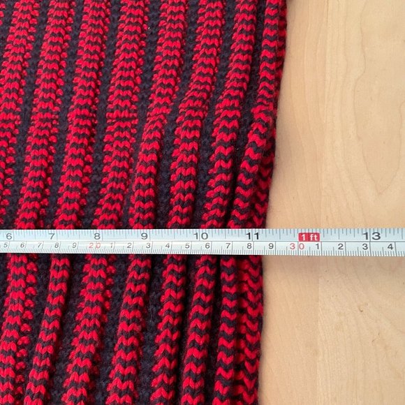 J. Crew Red & Blue Stripes Infinity Scarf Warm Winter Knit - Picture 4 of 5